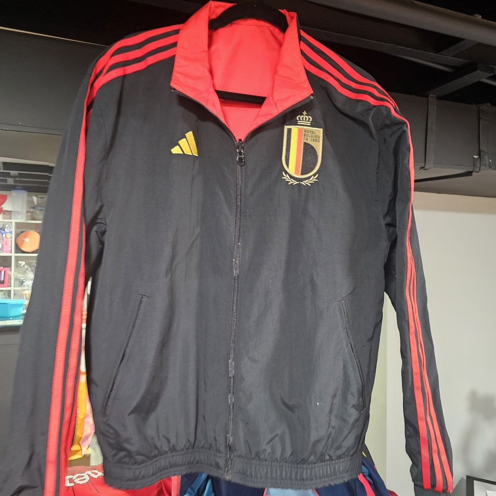 Adidas Black and Red Men's Jacket